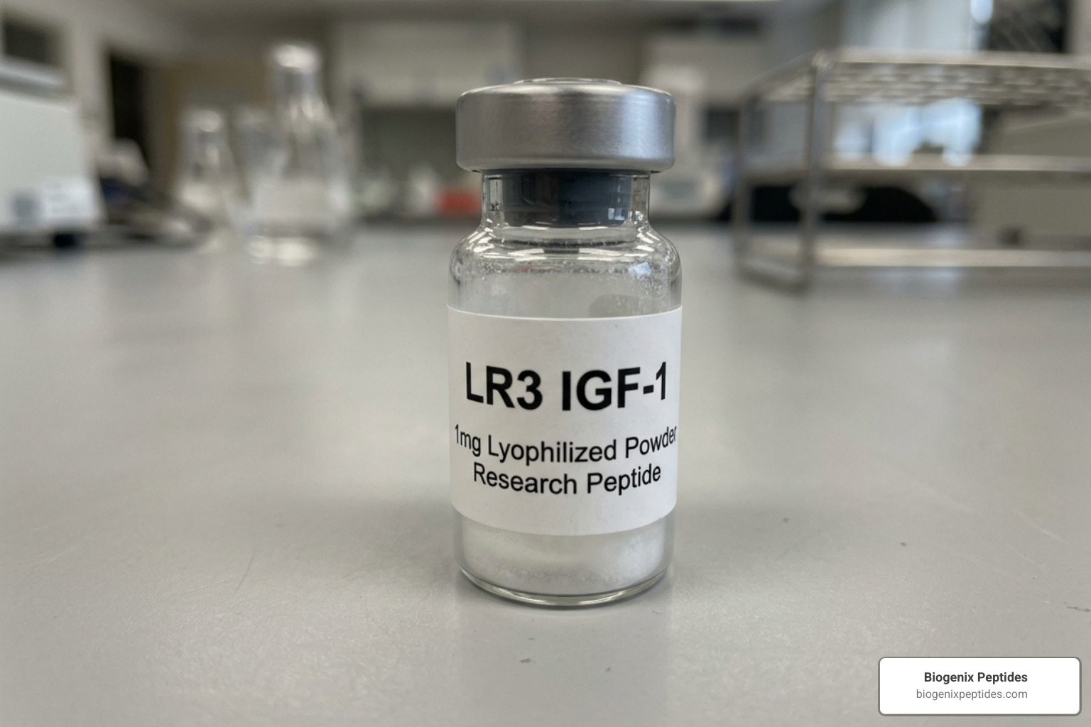 LR3 IGF-1 research peptide vial LR3 IGF-1 research peptide vial