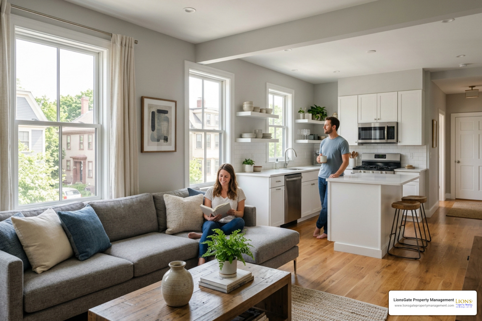 modern Rhode Island apartment interior with natural light modern Rhode Island apartment interior with natural light