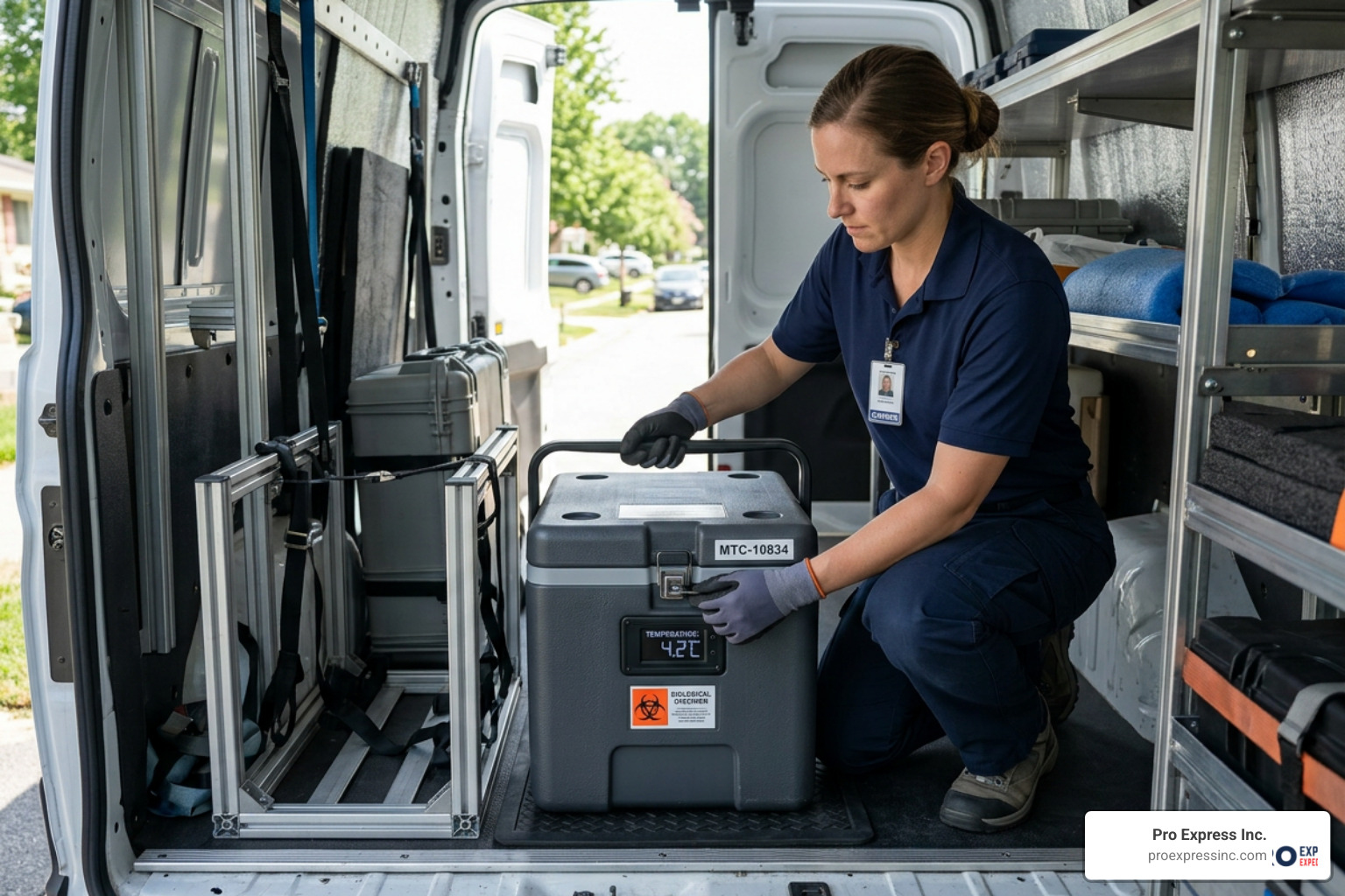 Specialized medical courier transporting time-sensitive specimens safely Specialized medical courier transporting time-sensitive specimens safely