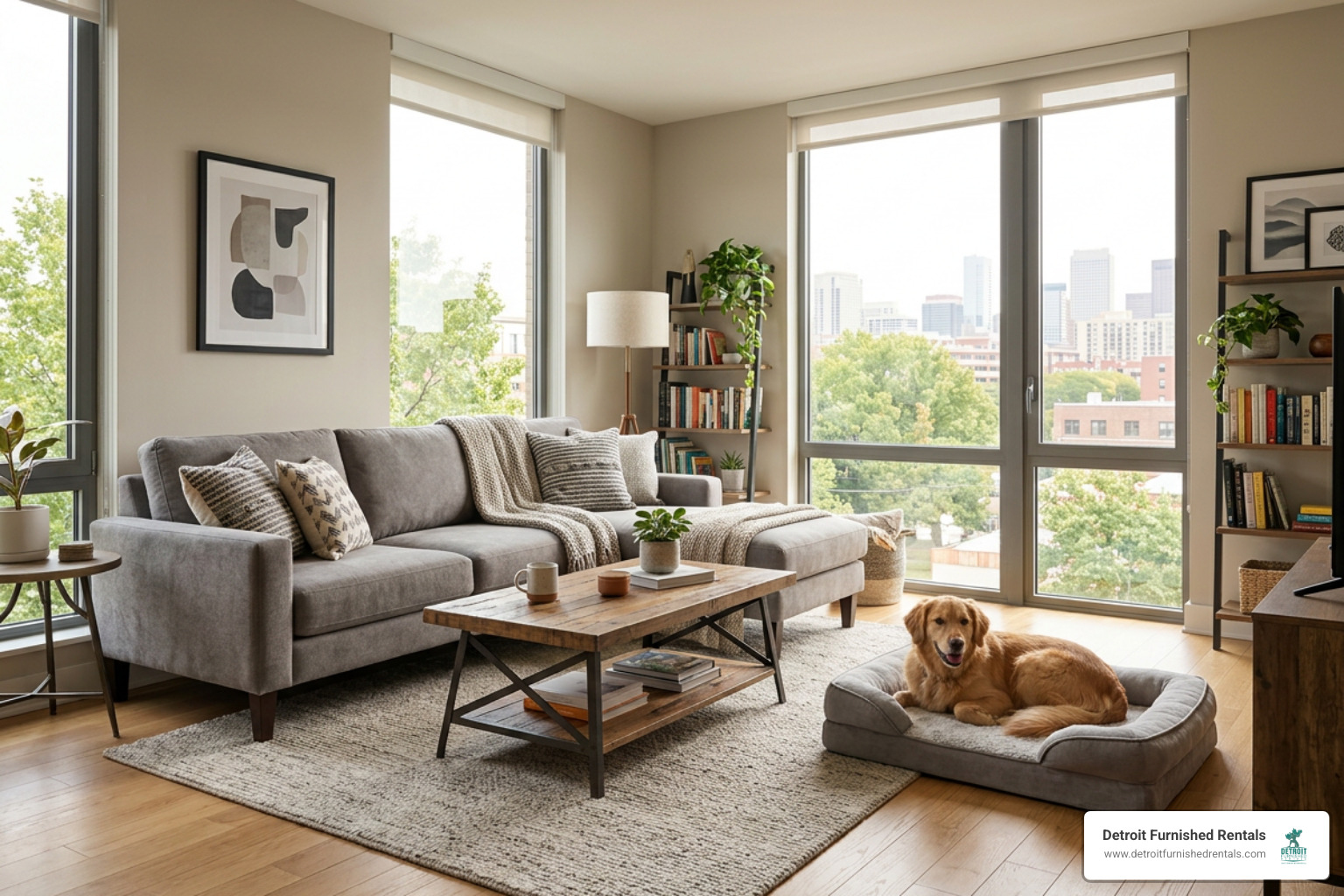 pet friendly furnished apartment interior