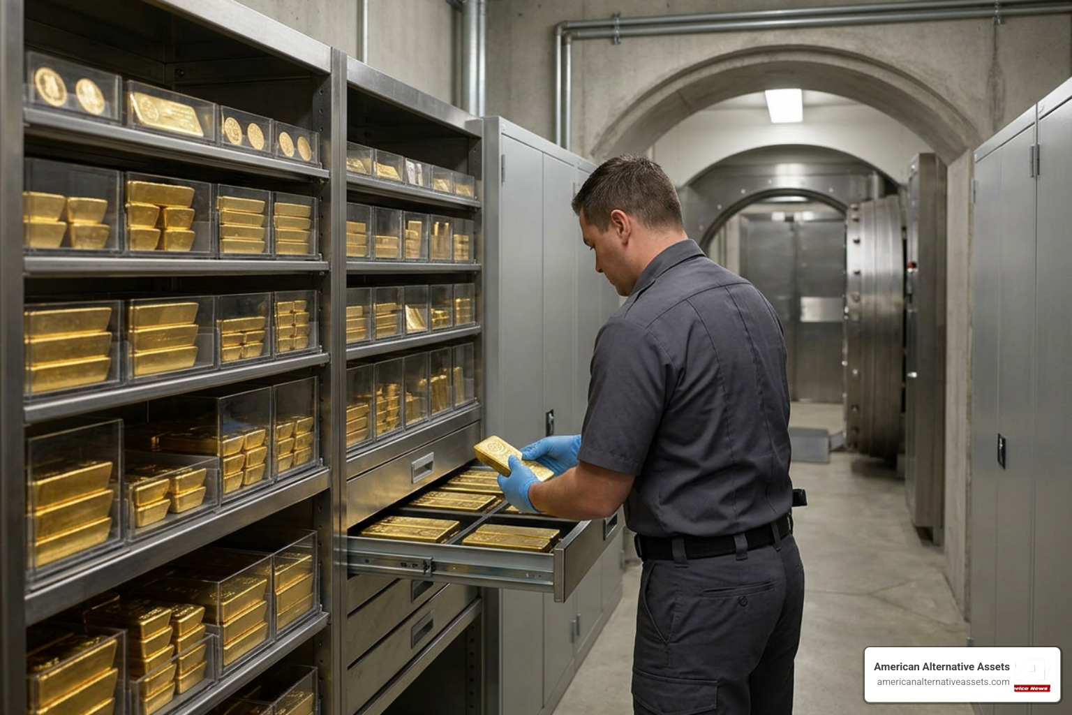 secure vault storage for physical gold IRA