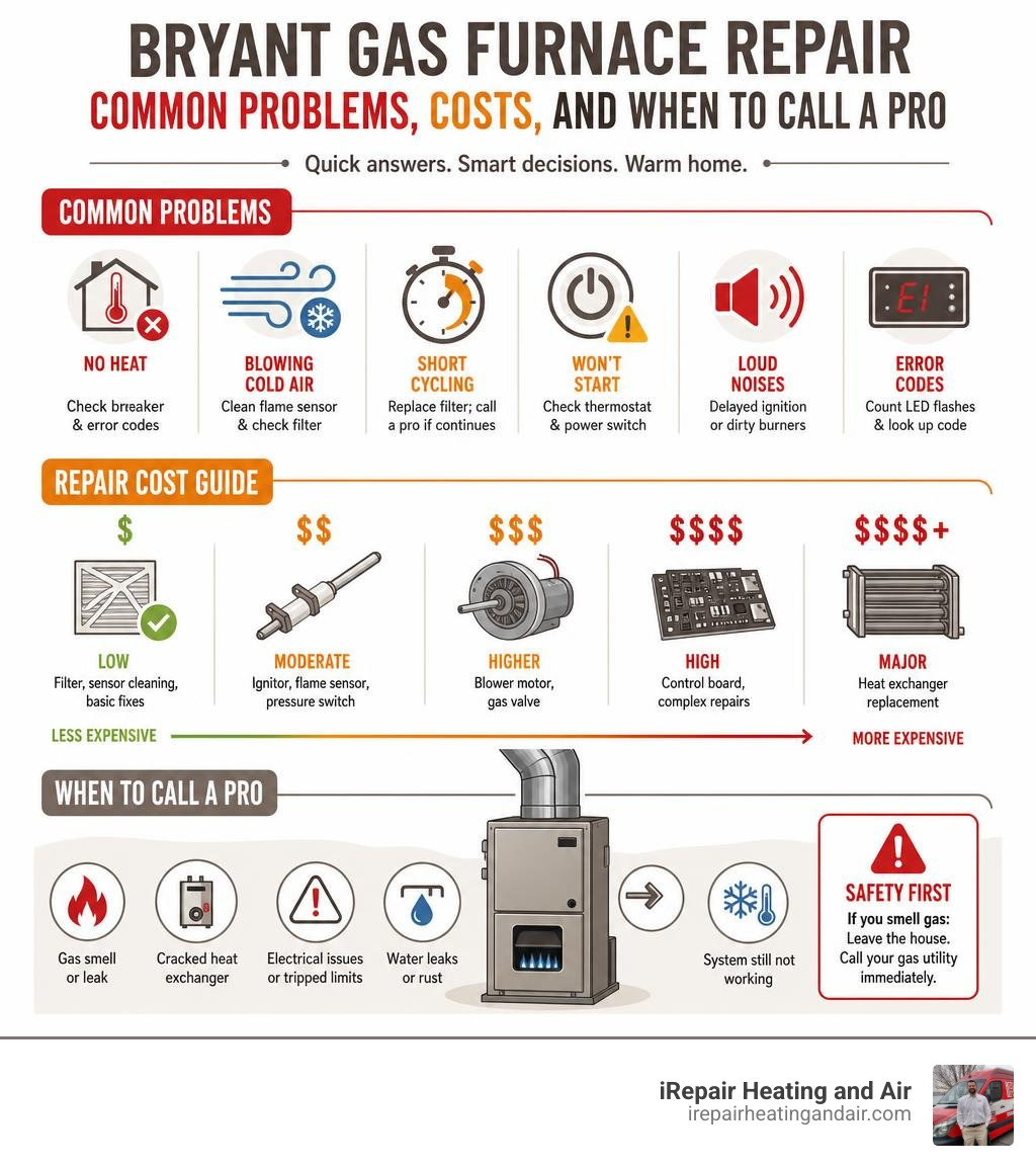 Bryant gas furnace repair common problems, costs, and when to call a pro infographic infographic Bryant gas furnace repair common problems, costs, and when to call a pro infographic infographic