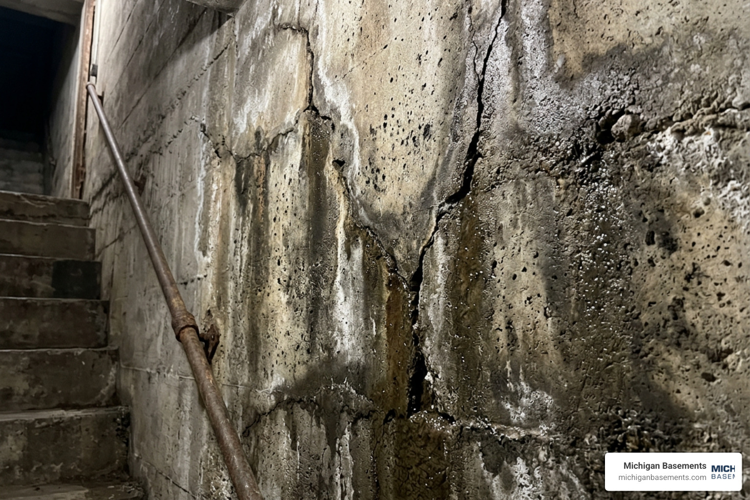 concrete hatchway cracking and showing signs of water seepage