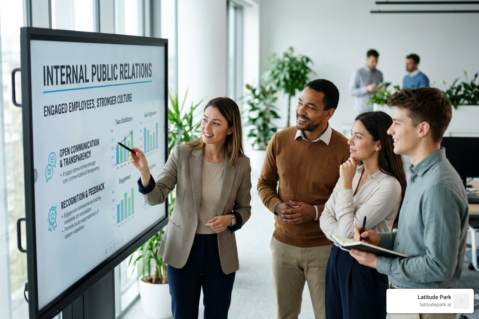 digital communication tools dashboard showing employee engagement metrics