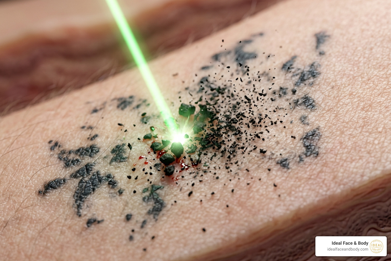 laser breaking down ink particles laser breaking down ink particles