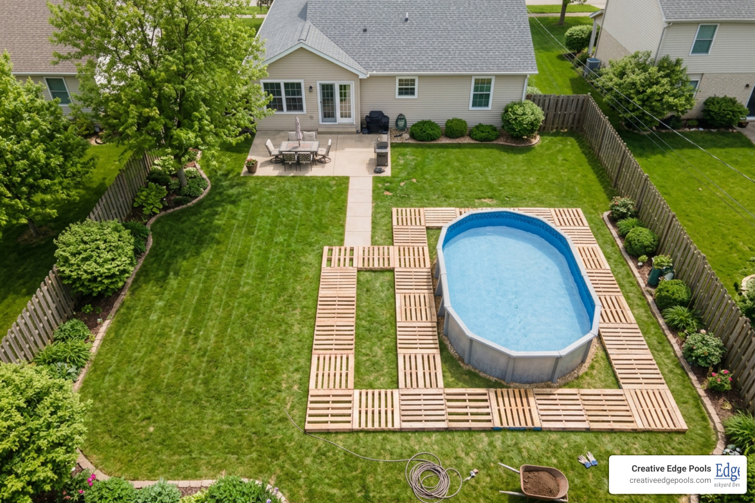 planned pool deck layout on grass planned pool deck layout on grass