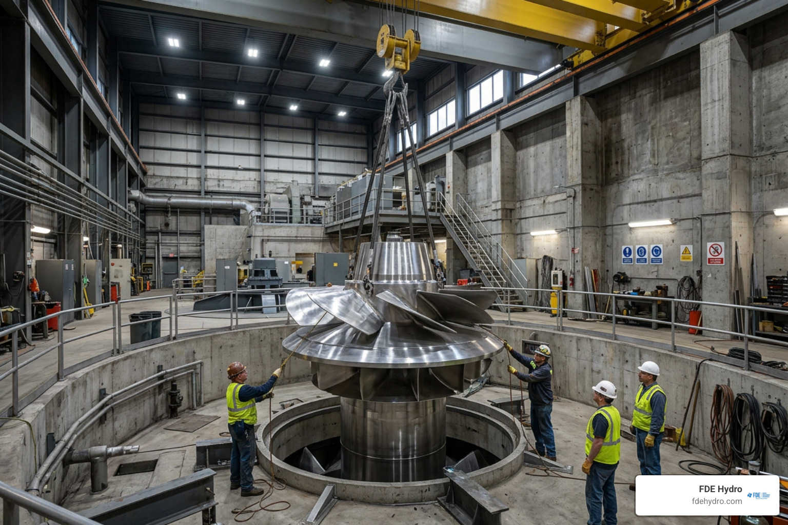 modern turbine technology being installed