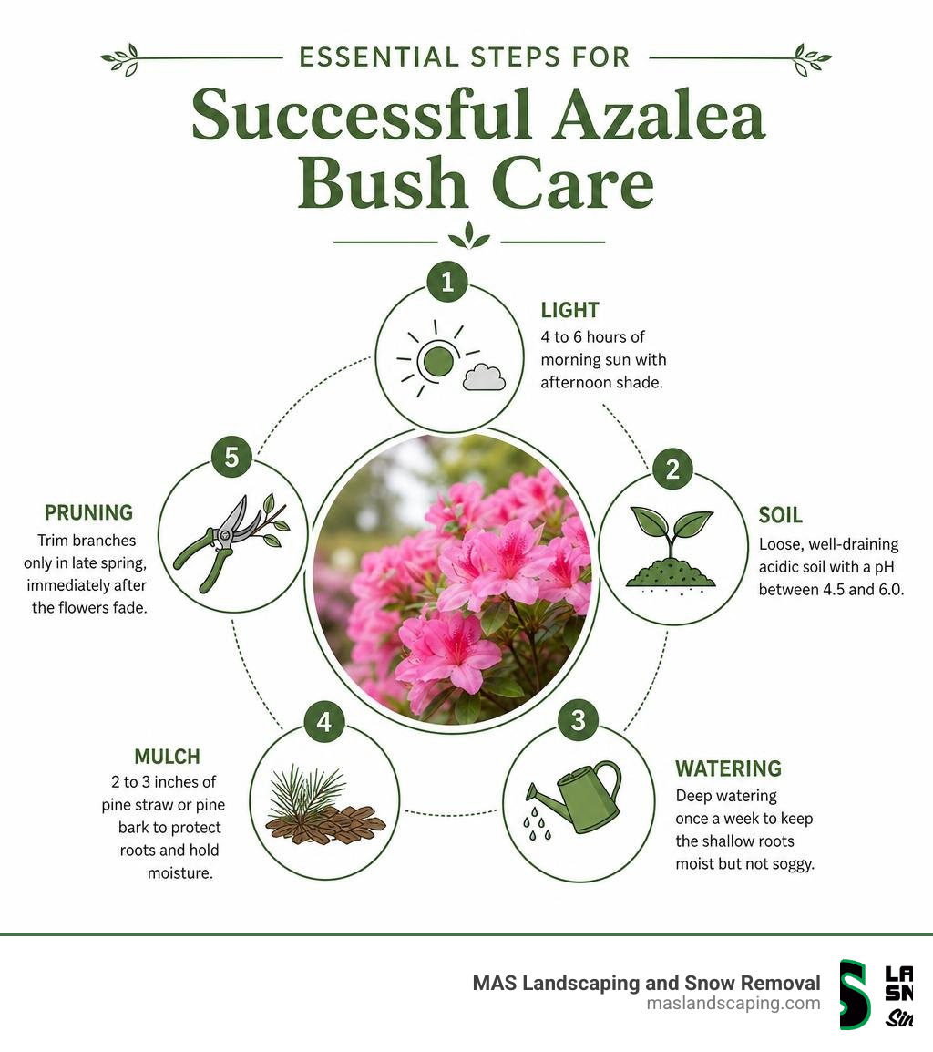 Essential steps for successful azalea bush care infographic Essential steps for successful azalea bush care infographic