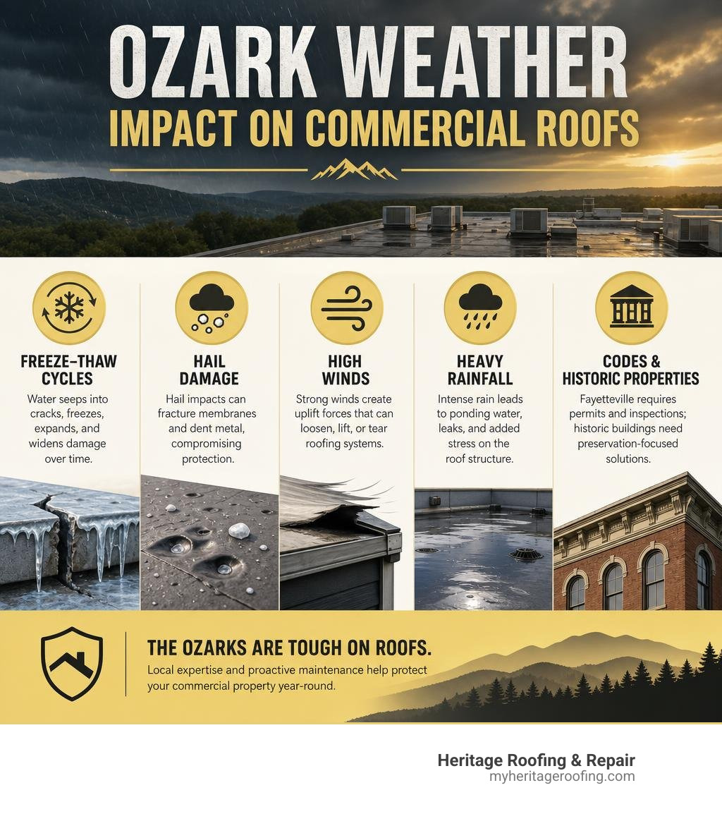 Ozark weather impact on roofs infographic infographic