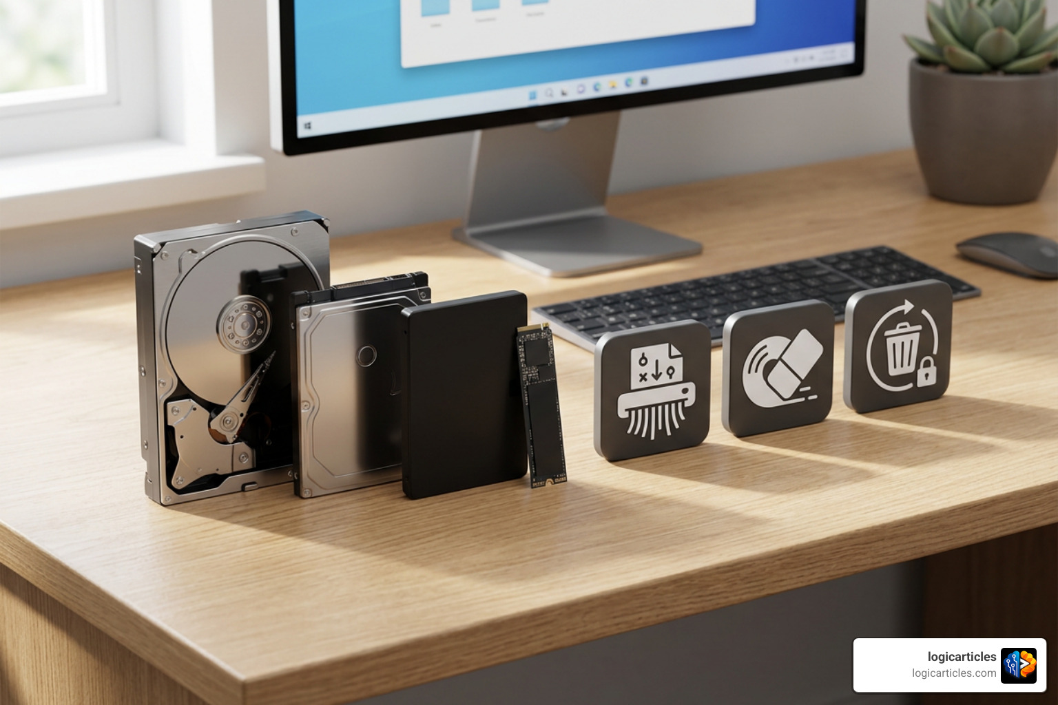Hard drive storage types and open-source data sanitization software