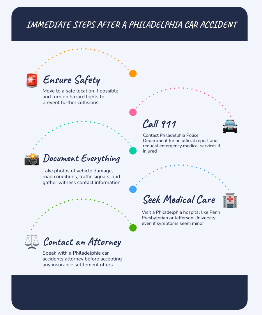 Infographic: immediate steps to take after a Philadelphia car accident and why an attorney helps infographic Infographic: immediate steps to take after a Philadelphia car accident and why an attorney helps infographic