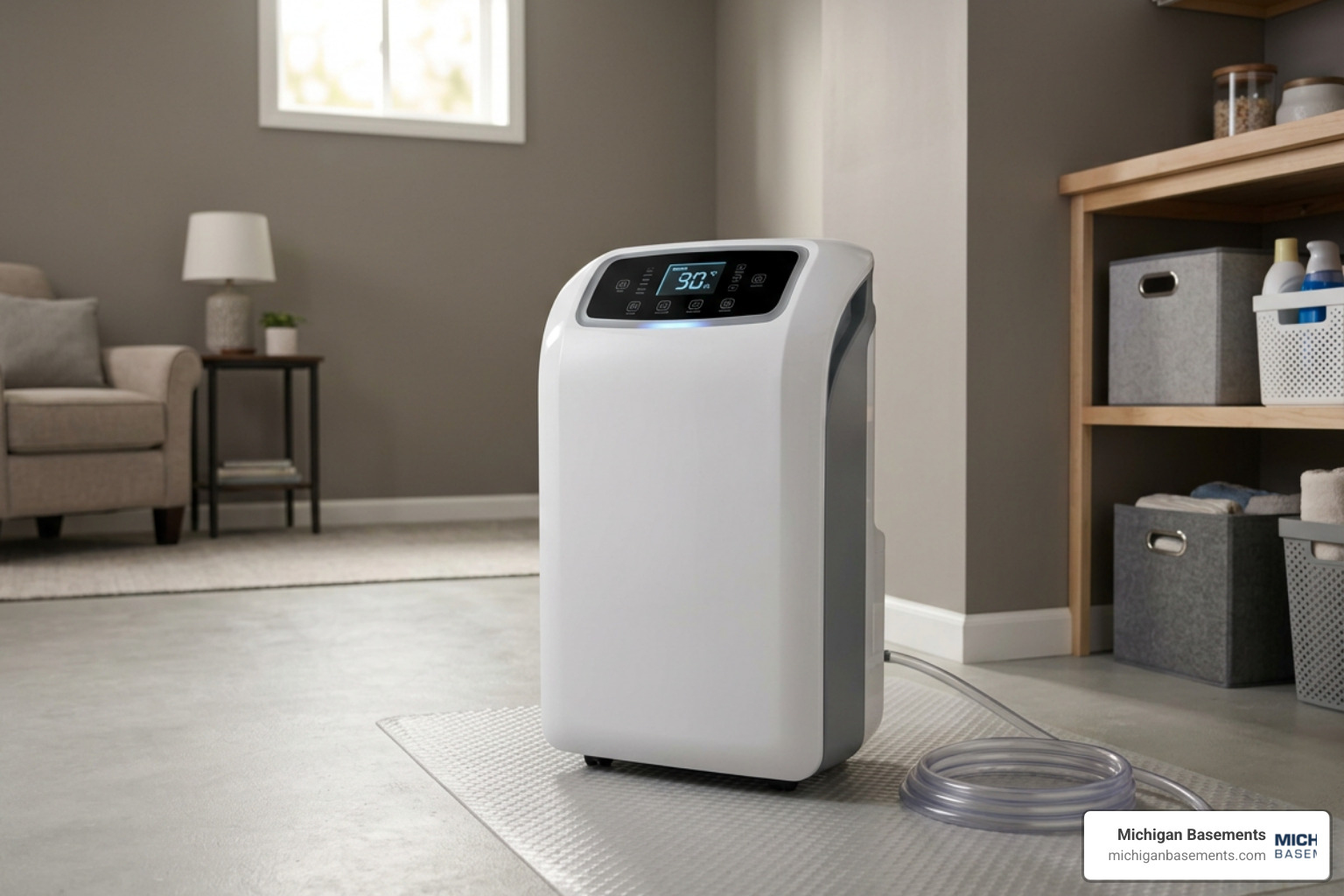 modern smart basement dehumidifier