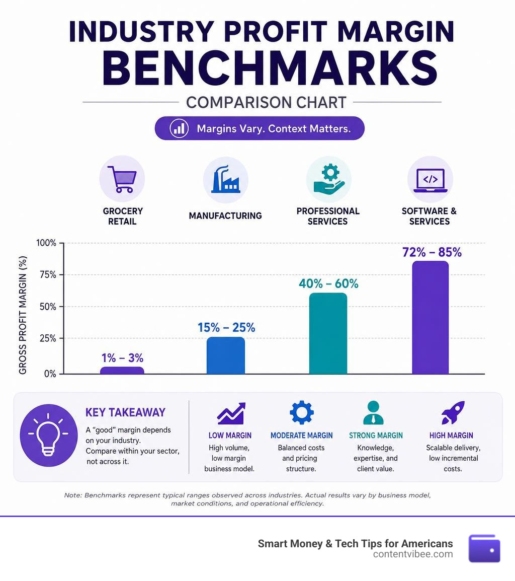 Industry profit margin benchmarks comparison chart infographic Industry profit margin benchmarks comparison chart infographic