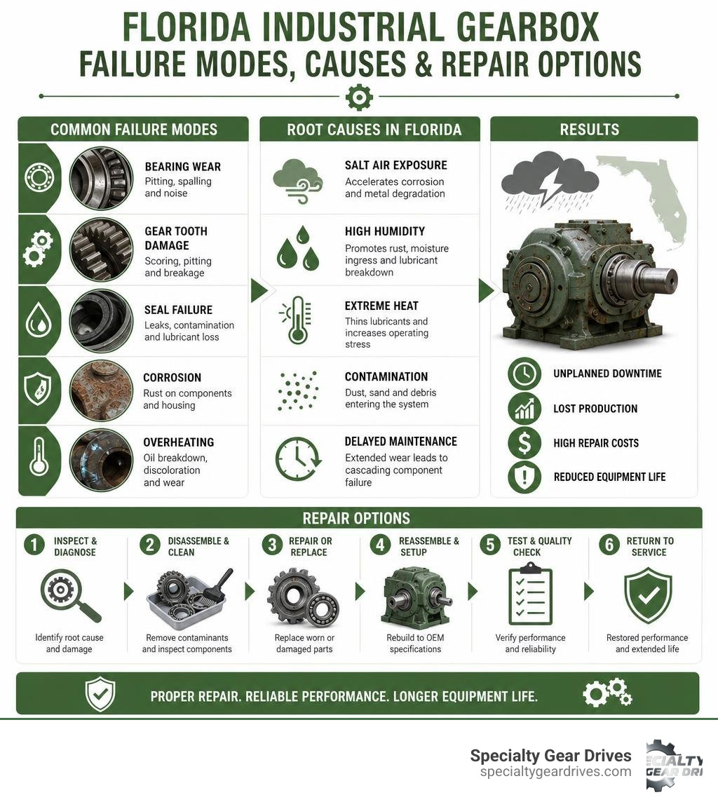 Florida industrial gearbox failure modes causes and repair options infographic infographic Florida industrial gearbox failure modes causes and repair options infographic infographic