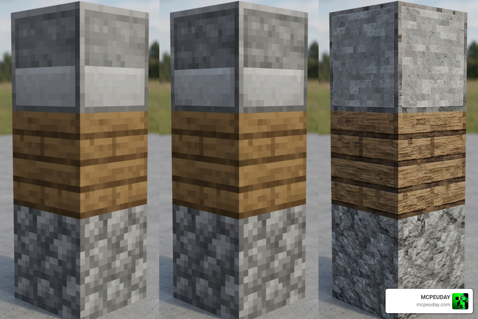 Comparison of RealSource textures across different resolution levels