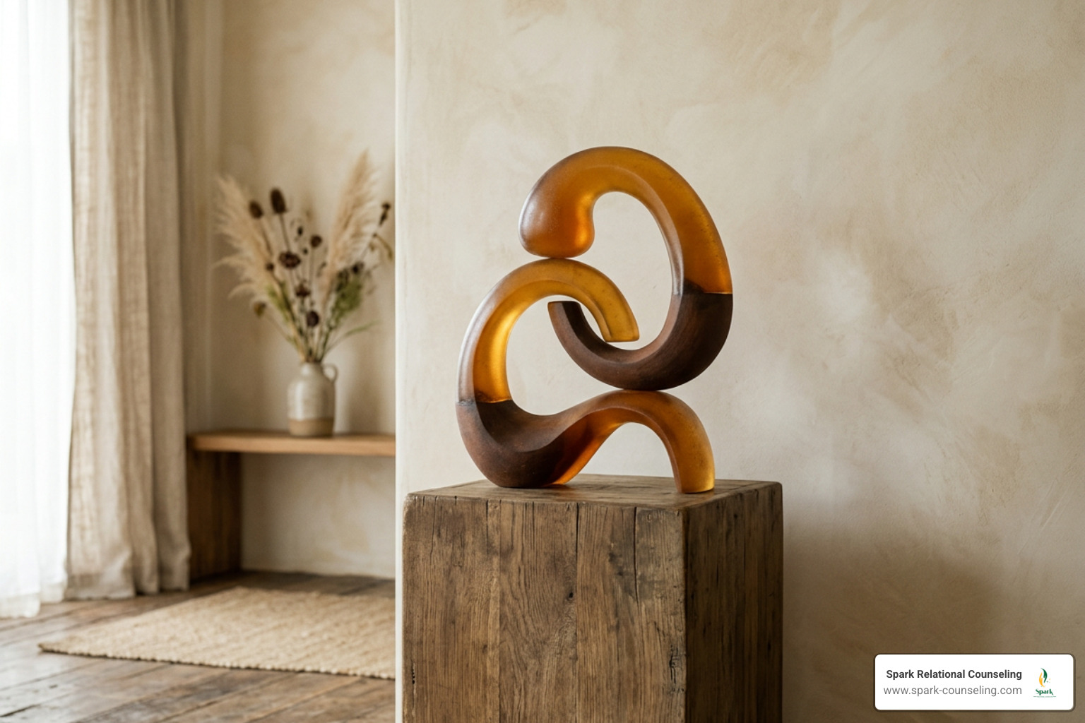 minimalistic amber-toned abstract sculpture representing balance minimalistic amber-toned abstract sculpture representing balance