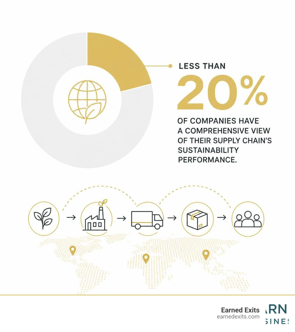 Less than 20 percent of companies have a comprehensive view of their supply chain's sustainability performance infographic Less than 20 percent of companies have a comprehensive view of their supply chain's sustainability performance infographic