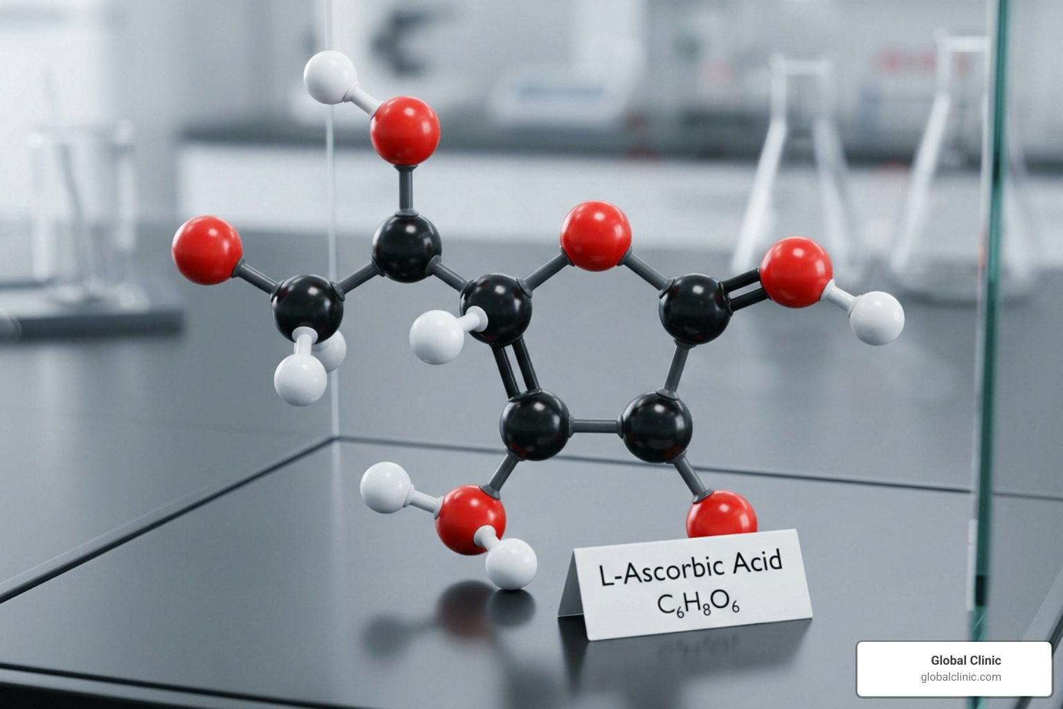 molecular structure of L-ascorbic acid molecular structure of L-ascorbic acid