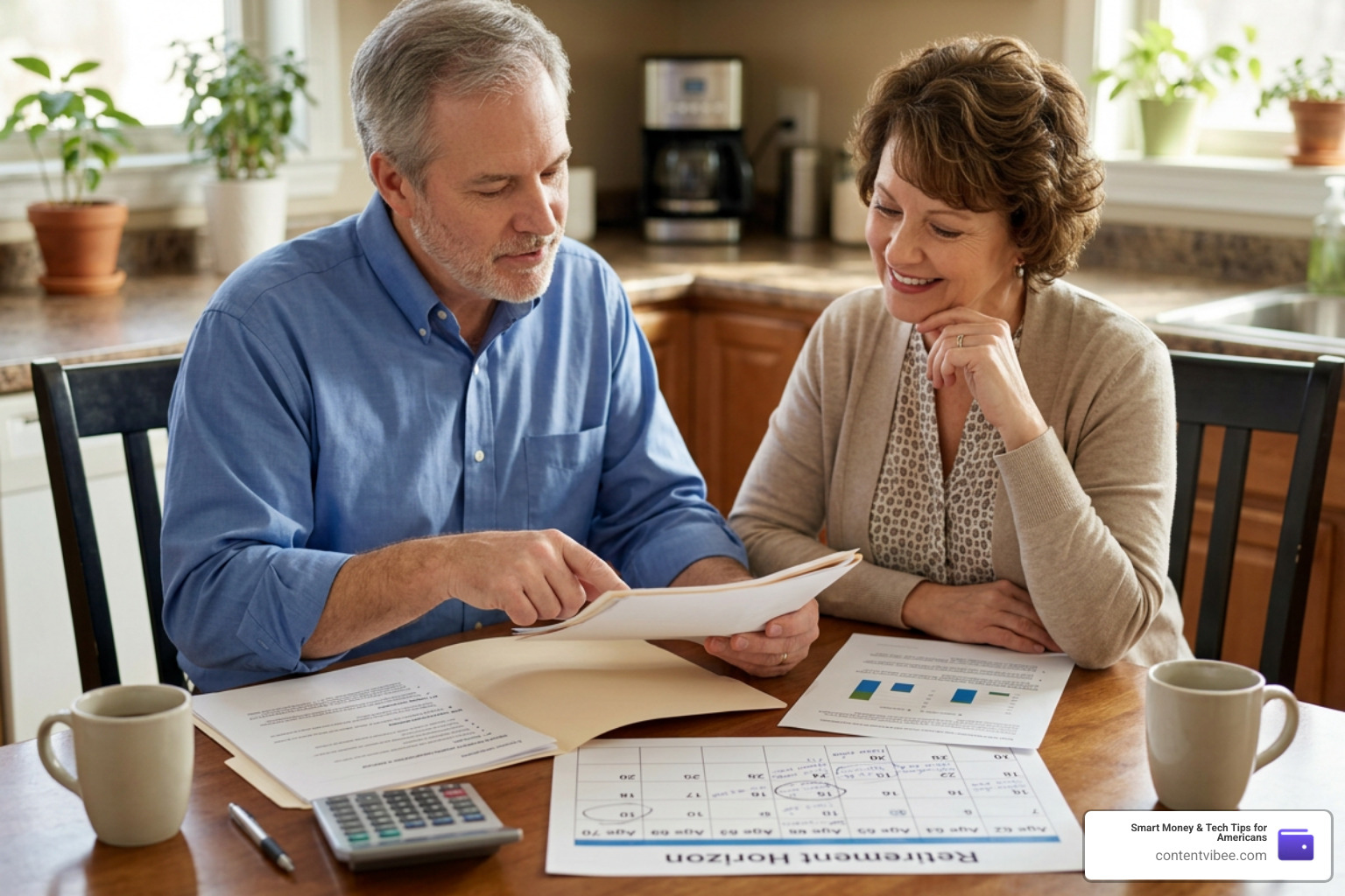 couple discussing retirement timeline