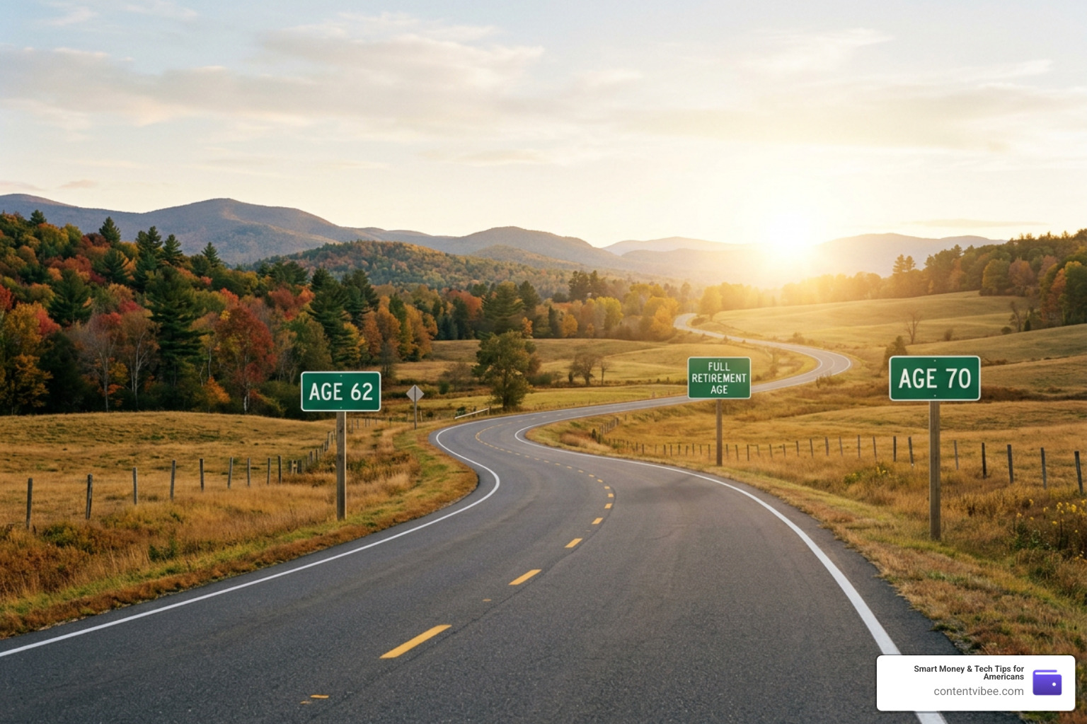 Financial roadmap with retirement milestones showing the path to maximizing benefits