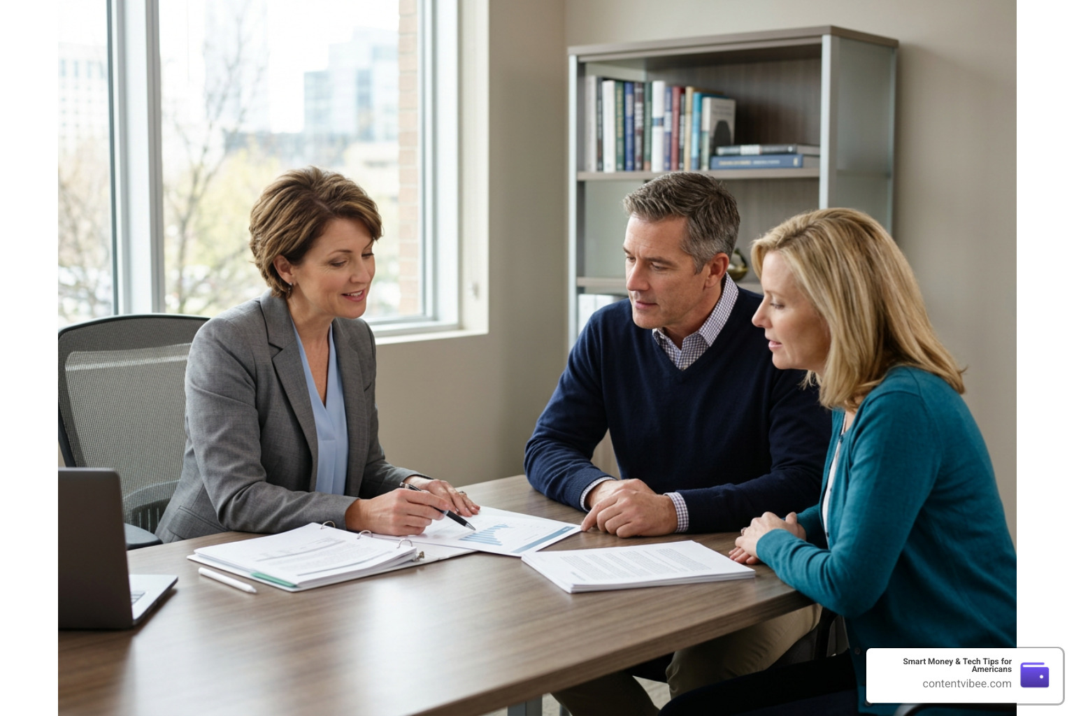 financial advisor consulting a couple on joint optimization strategies