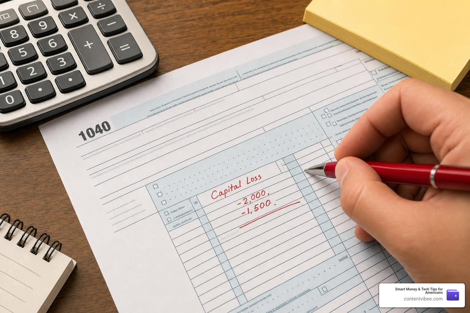 tax form representing tax-loss harvesting