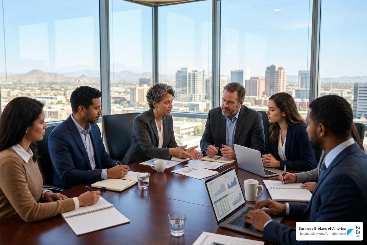 business valuation meeting in Phoenix Arizona with advisors and owners business valuation meeting in Phoenix Arizona with advisors and owners