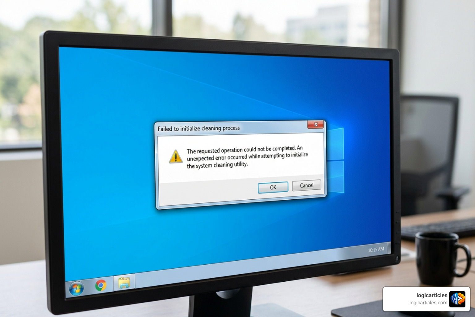 Error message showing initialization failure
