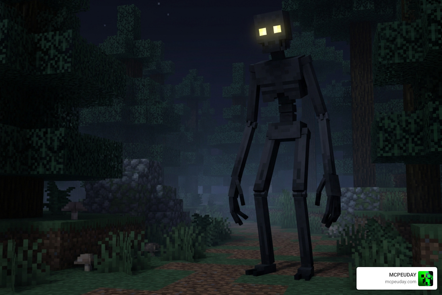3D Blockbench model of the Man from the Fog entity showing its long limbs and glowing eyes 3D Blockbench model of the Man from the Fog entity showing its long limbs and glowing eyes
