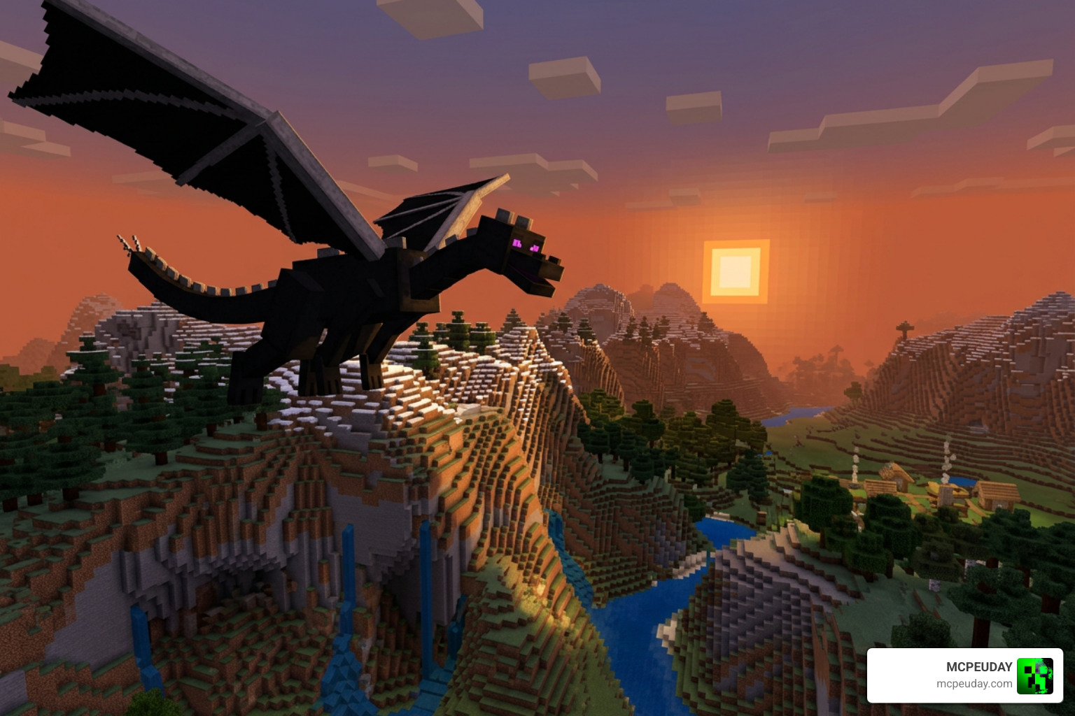 Player morphed as Ender Dragon in Minecraft Bedrock Edition Player morphed as Ender Dragon in Minecraft Bedrock Edition