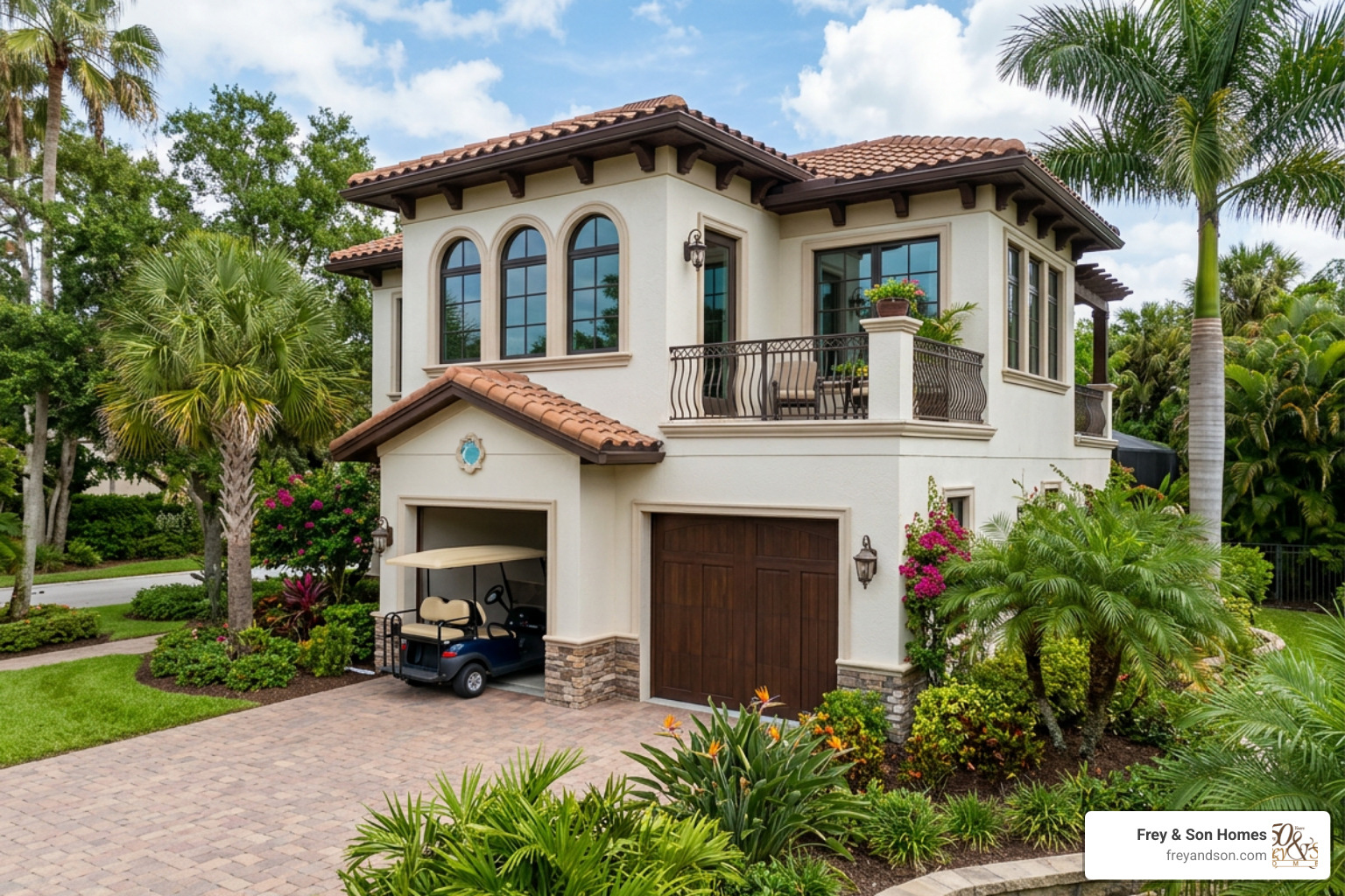 carriage house with a dedicated golf cart bay carriage house with a dedicated golf cart bay