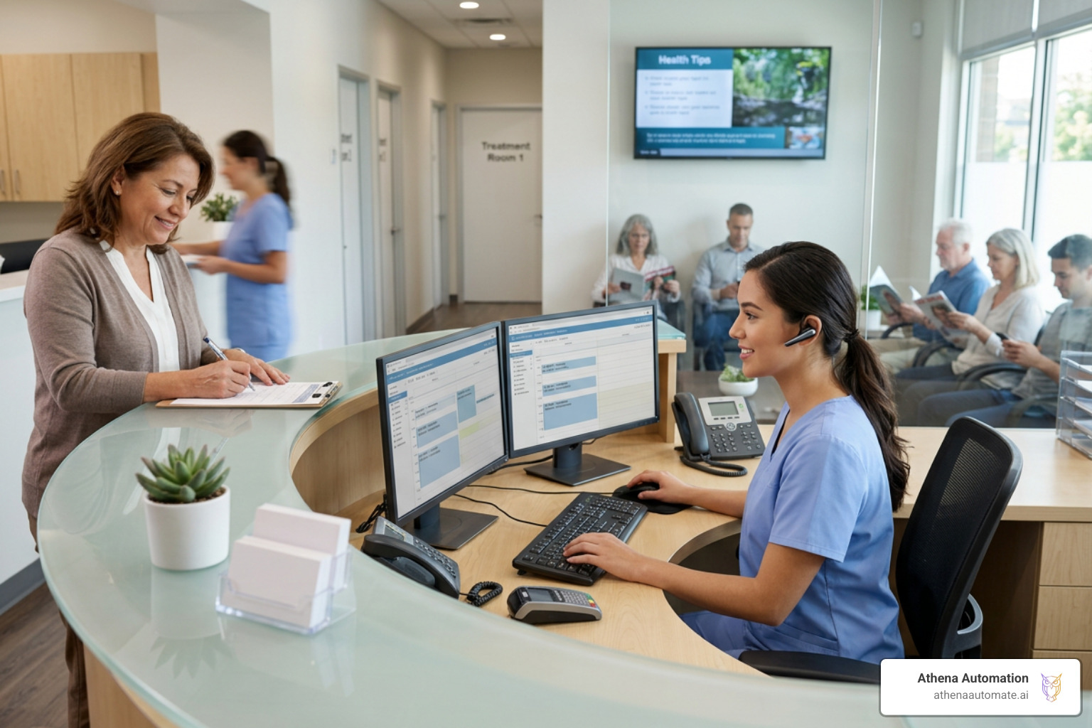 Dental AI receptionist comparison infographic