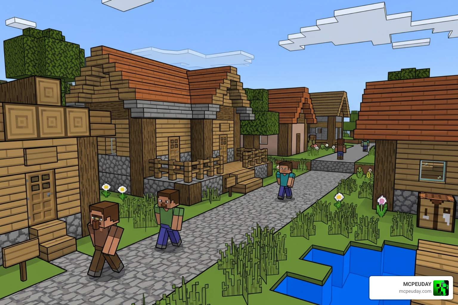 Block outlines in MCPE showing high visibility and clean cartoon style Block outlines in MCPE showing high visibility and clean cartoon style