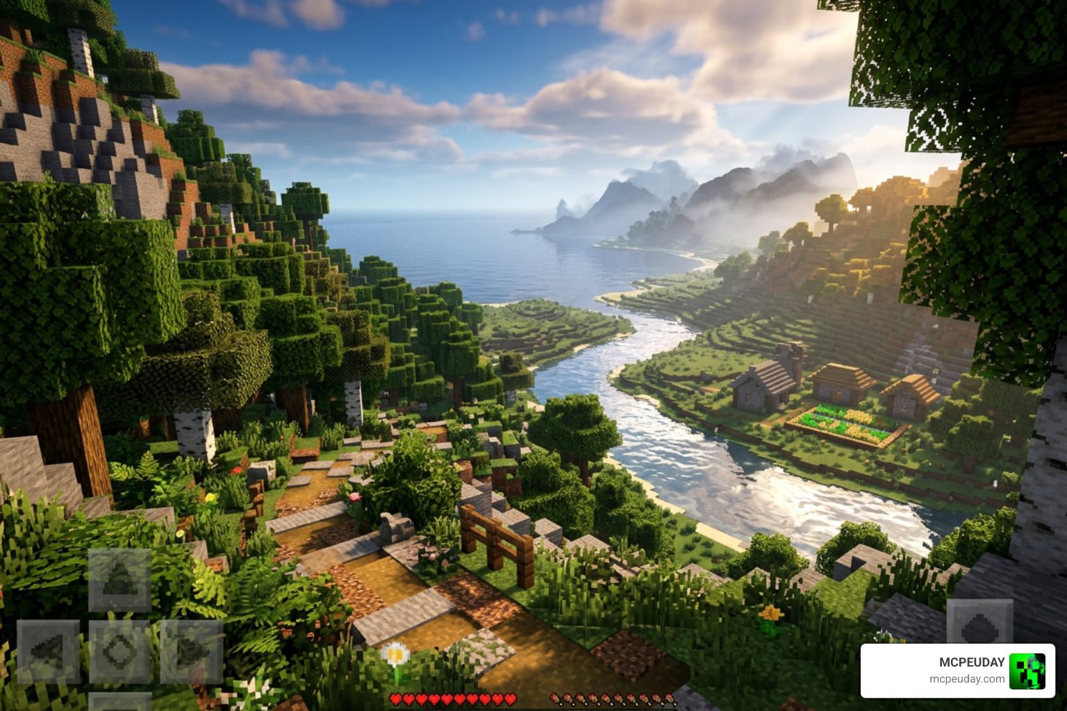 Solum Visuals Shader Minecraft PE cinematic lighting realistic colors dynamic fog