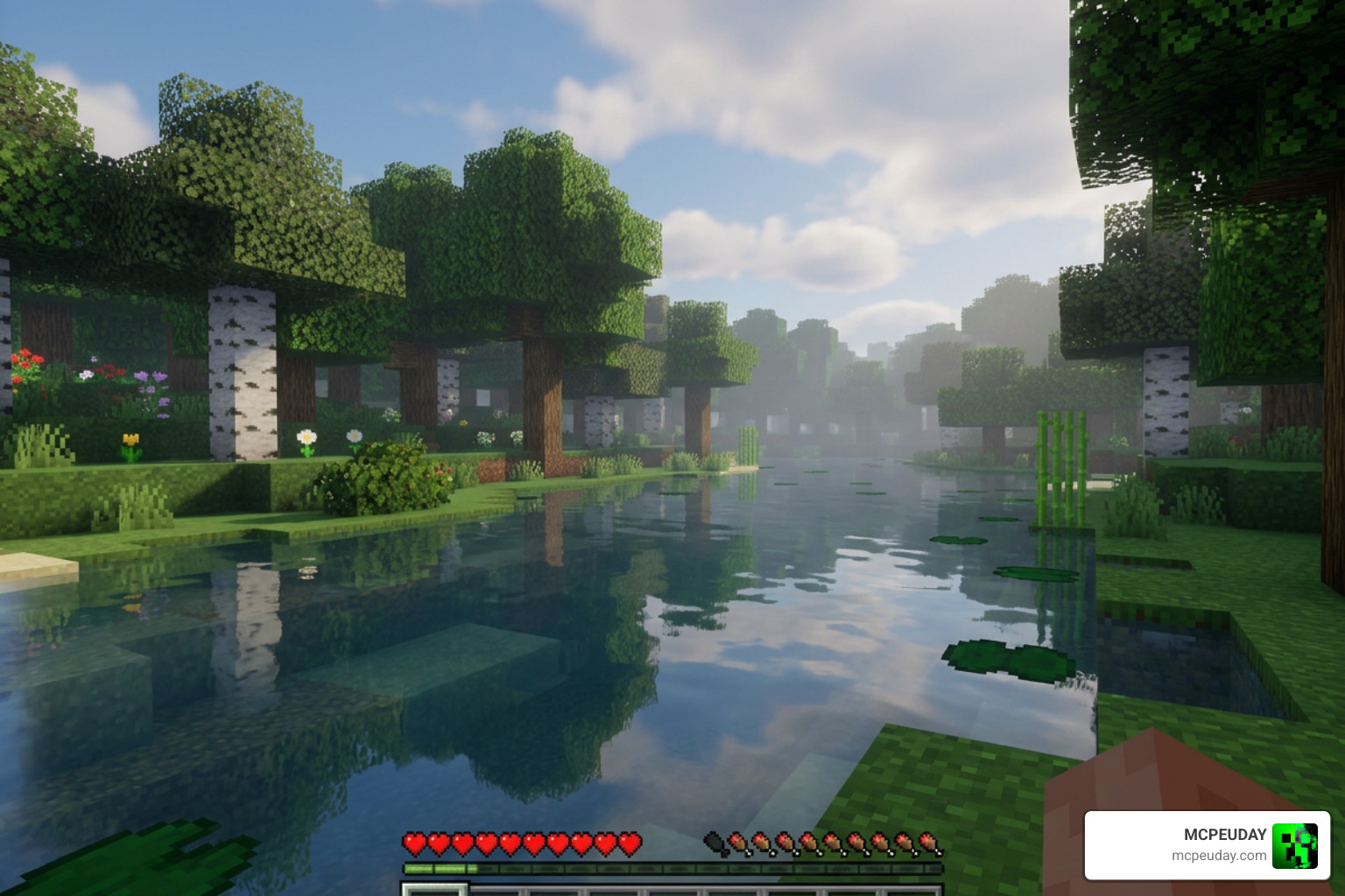 Newb Renewed Shader Minecraft Bedrock gameplay
