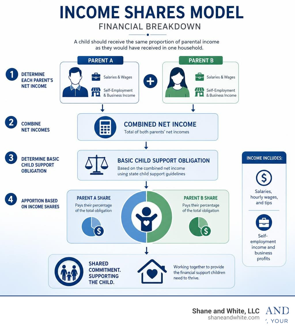 Income Shares Model financial breakdown infographic infographic