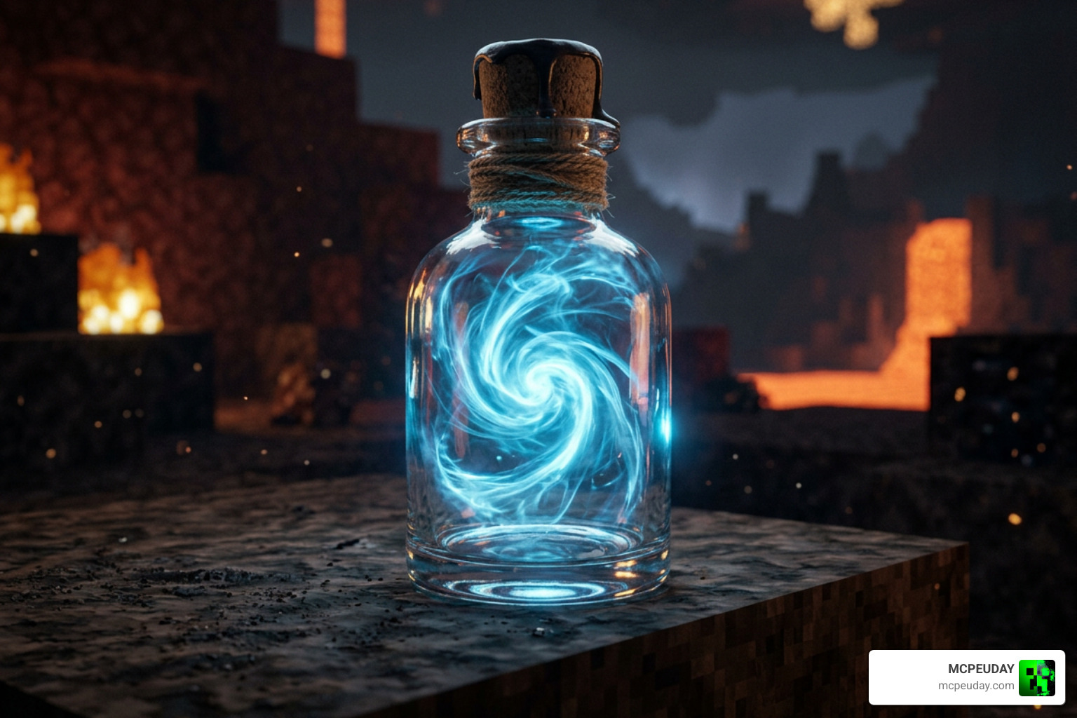A detailed look at the Soul in a Bottle item used for storing and trading mob forms