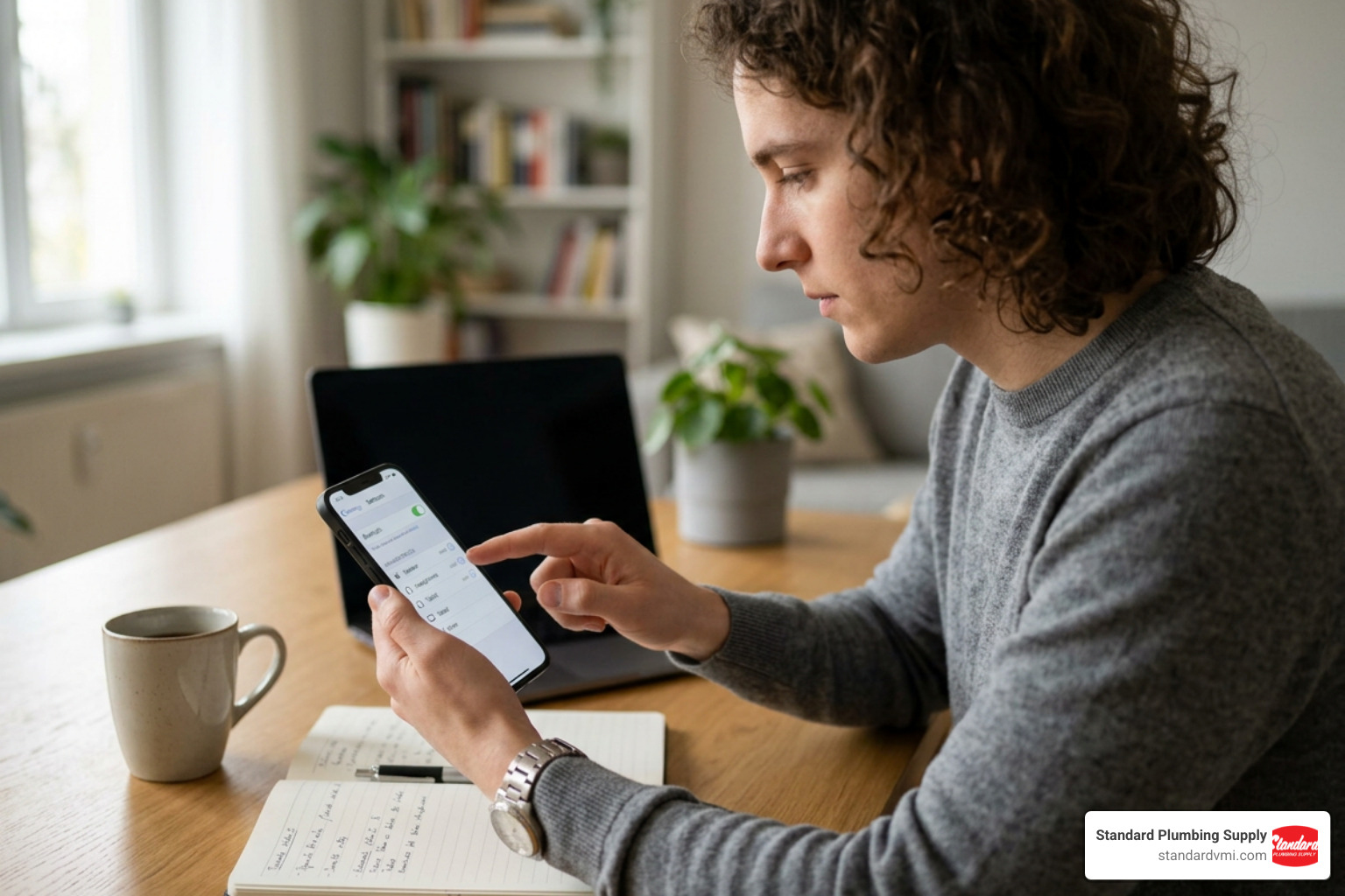 A user troubleshooting a Bluetooth connection on a phone A user troubleshooting a Bluetooth connection on a phone