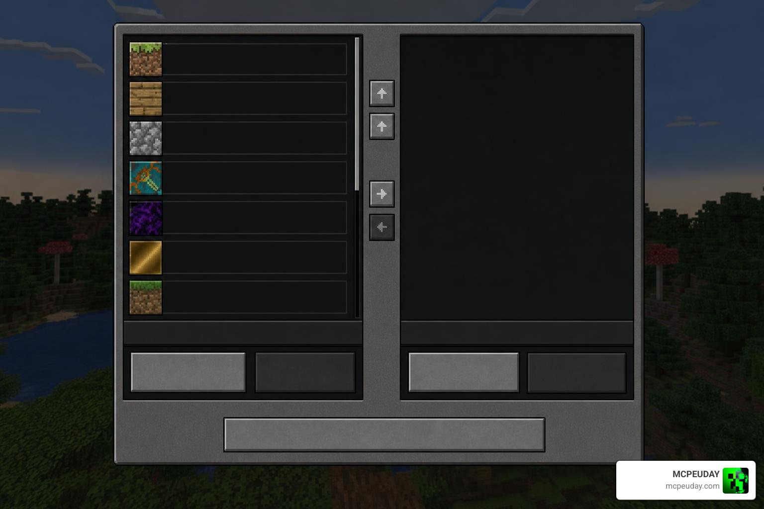 Minecraft resource pack settings menu showing active skin packs stacked by priority