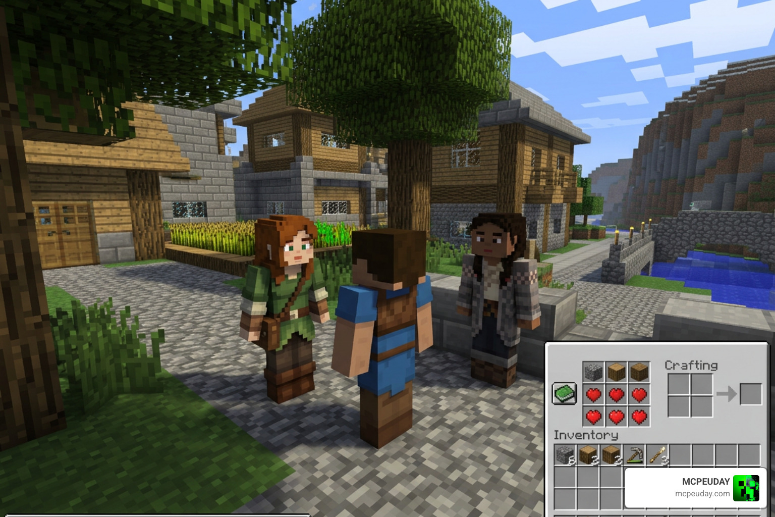 Custom Minecraft character models and companion interactions