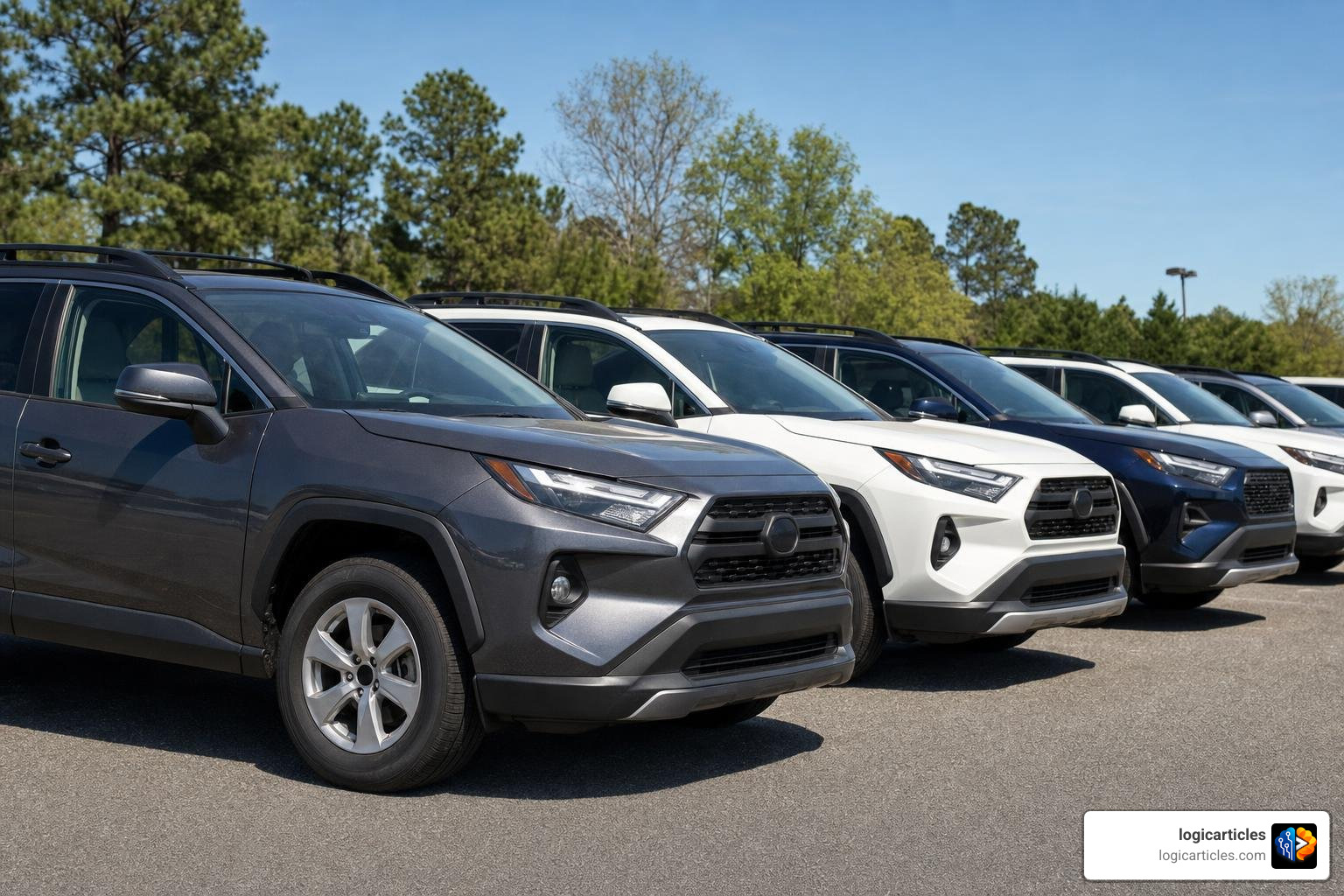 Toyota SUV models parked in a row