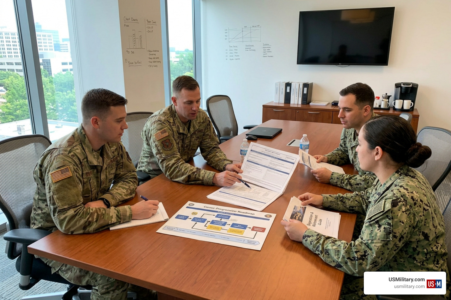 US military service members planning their career progression and retirement strategy US military service members planning their career progression and retirement strategy