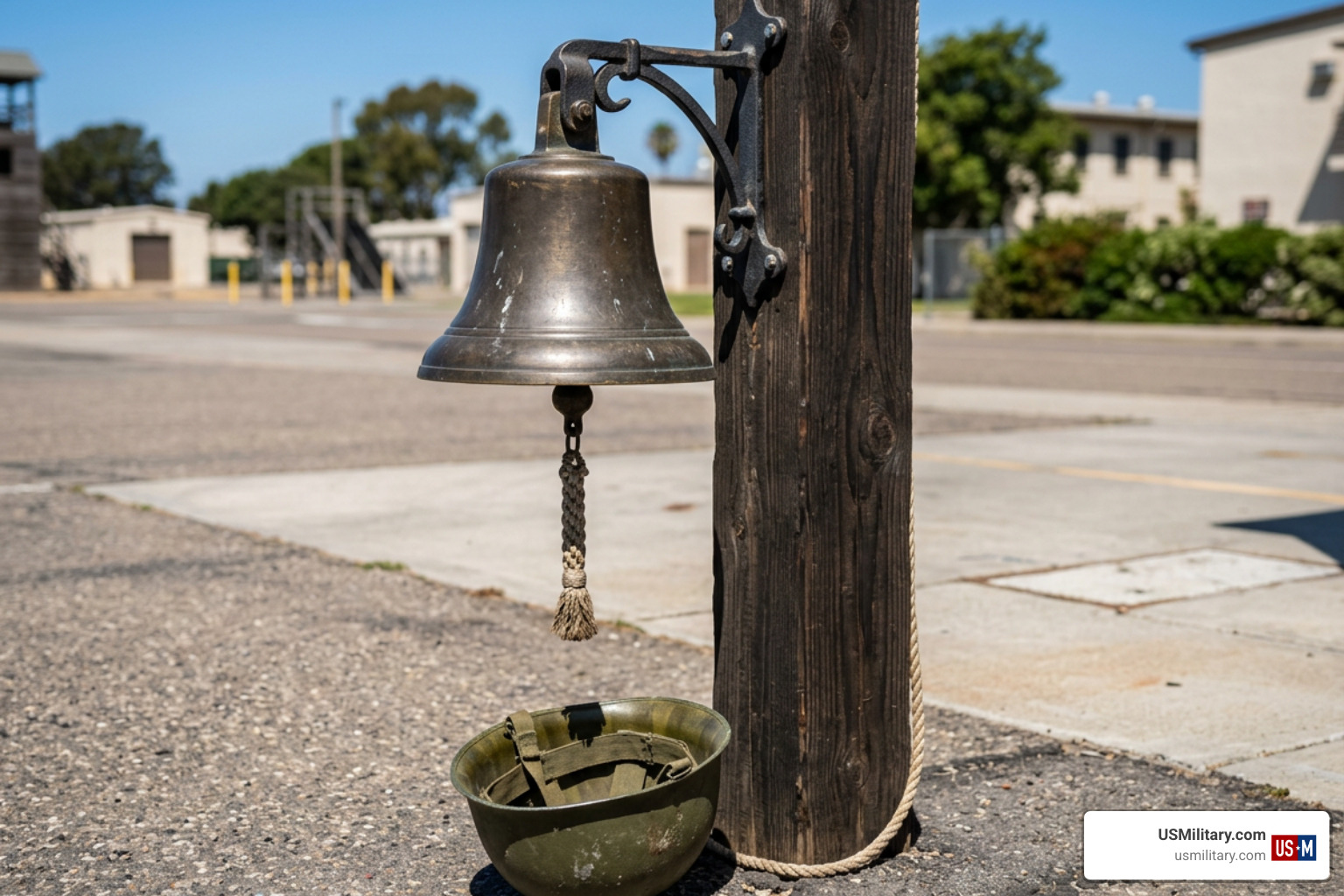 The brass bell at the Naval Special Warfare Center