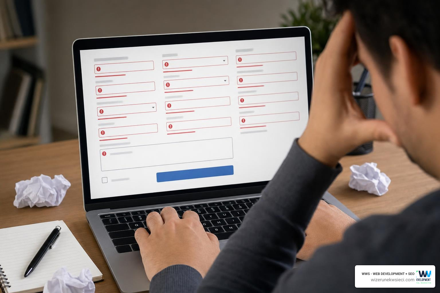 High friction website form with too many mandatory fields