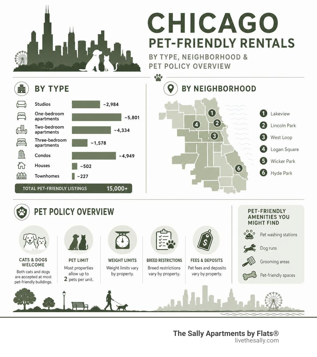 Infographic: Chicago pet-friendly rental statistics by type, neighborhood, and pet policy overview infographic Infographic: Chicago pet-friendly rental statistics by type, neighborhood, and pet policy overview infographic