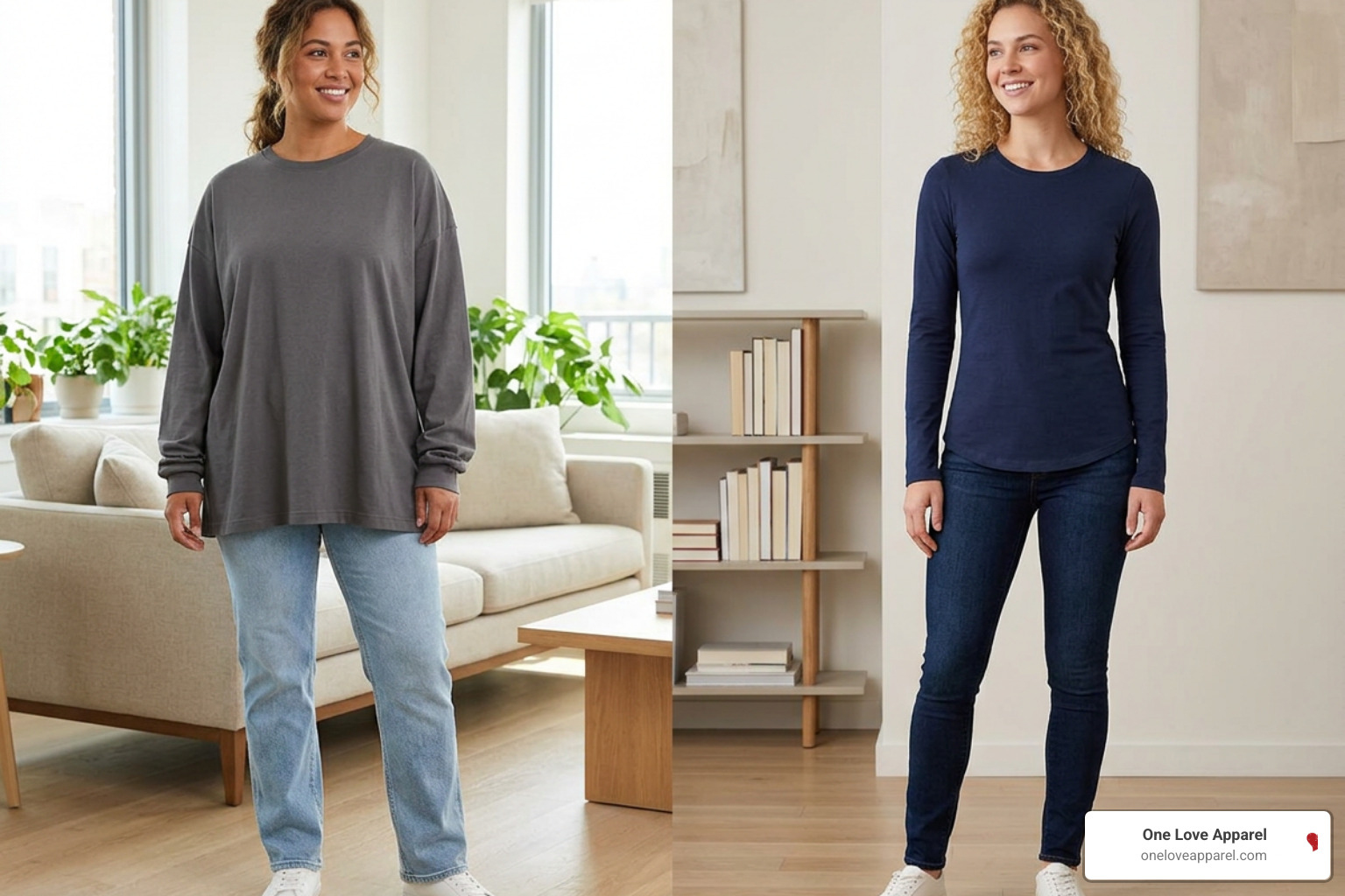 comparison of boxy versus traditional fitted t-shirt silhouettes comparison of boxy versus traditional fitted t-shirt silhouettes