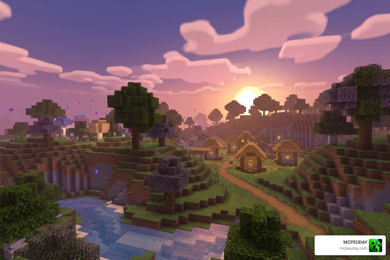 Veloria Visual Shader Minecraft Bedrock aesthetic gameplay