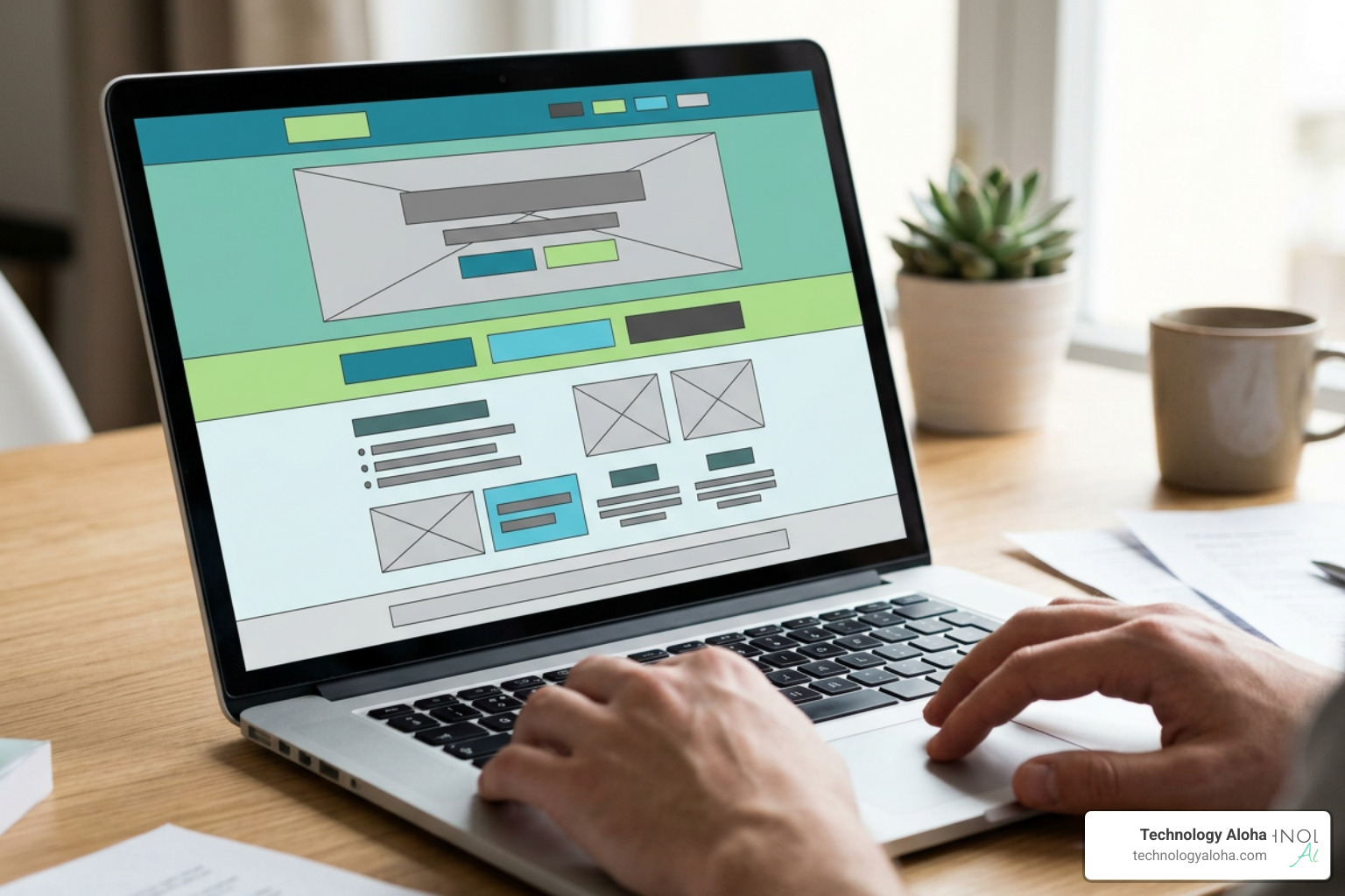 website wireframe layout with high-converting copy elements