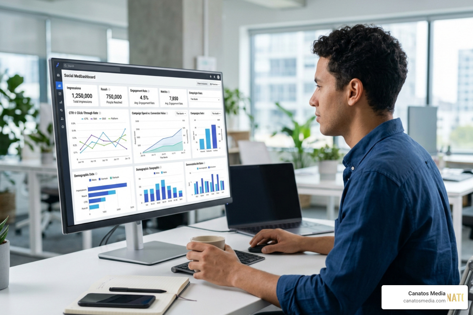 analytics dashboard tracking social media ad campaign performance