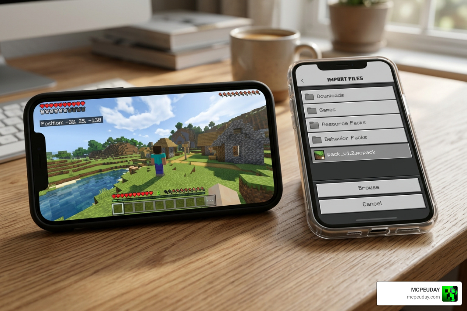 Step-by-step installation flow of Deep Visuals Shader on Android and iOS devices